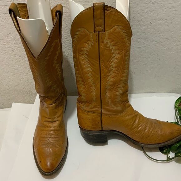 Justin Tan Cowboy Boots Style 8737 Men\'s Size 9 D Tan main image 13